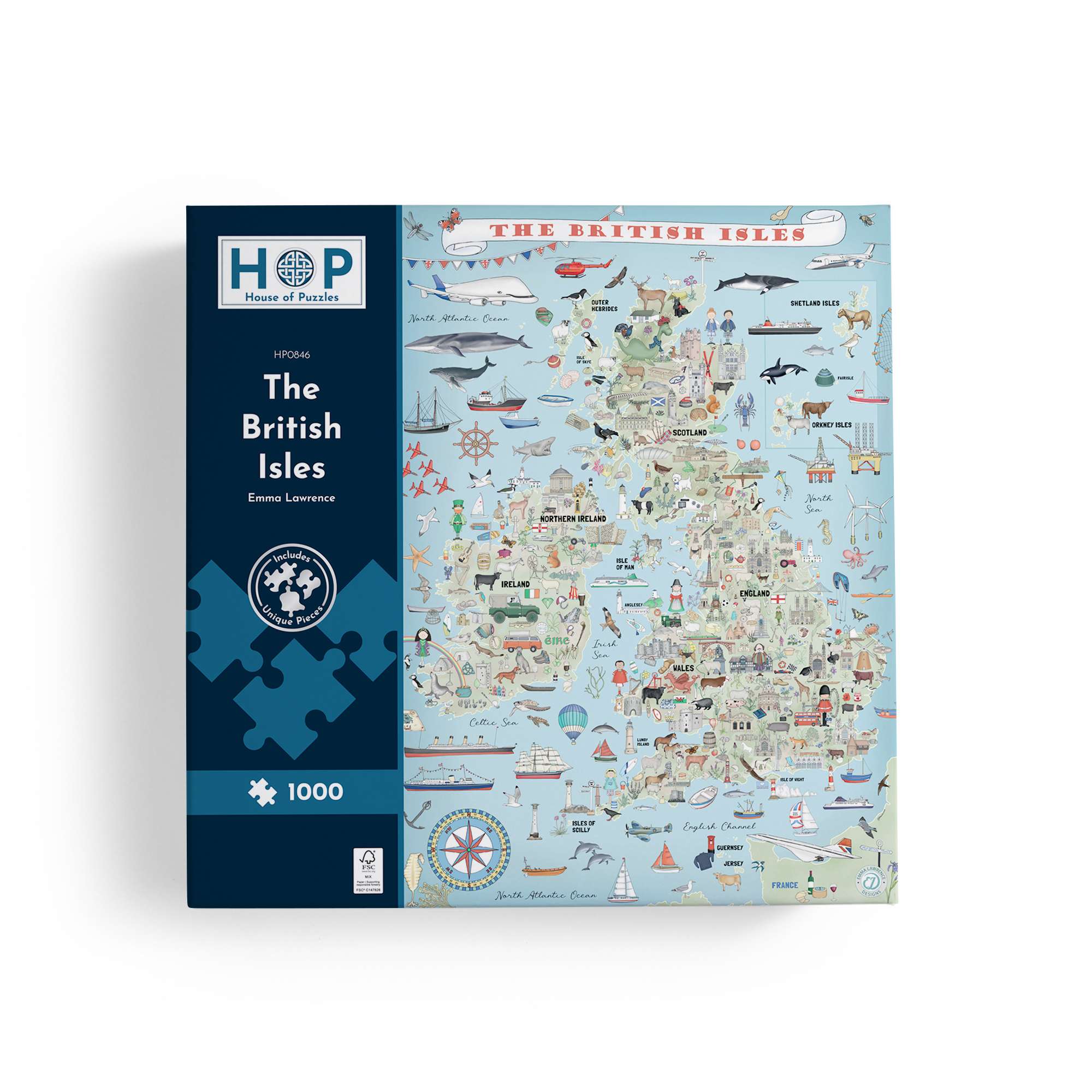 house-of-puzzles-the-british-isles-puzzle-1000-pi-ces-carte image 4