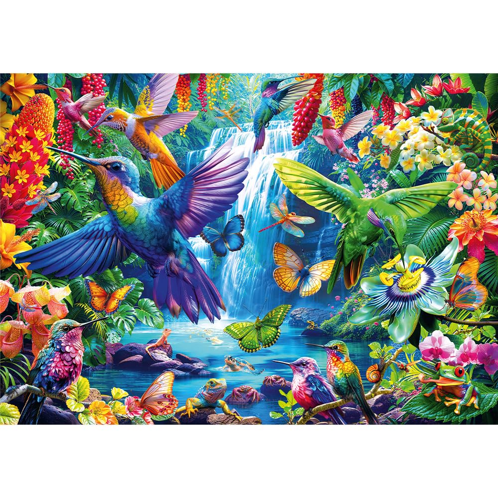 trefl-red-colibris-puzzle-1000-pi-ces-oiseaux-tropiques image 2