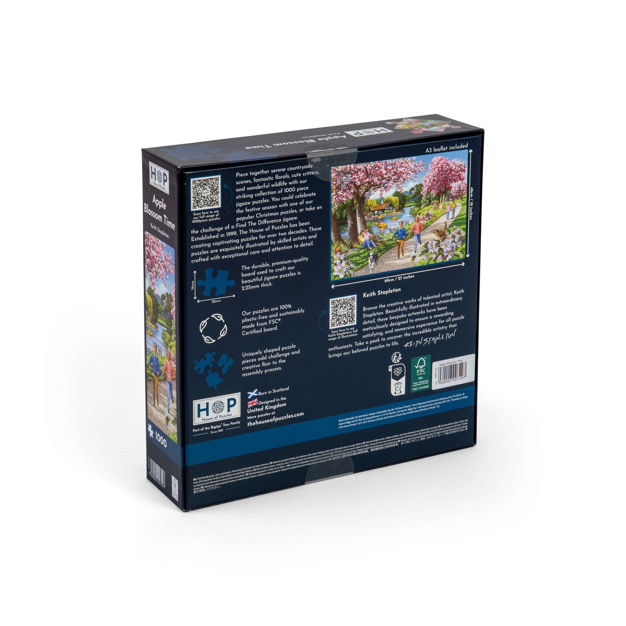 house-of-puzzles-apple-blossom-time-puzzle-1000-fleurs-jardin image 3