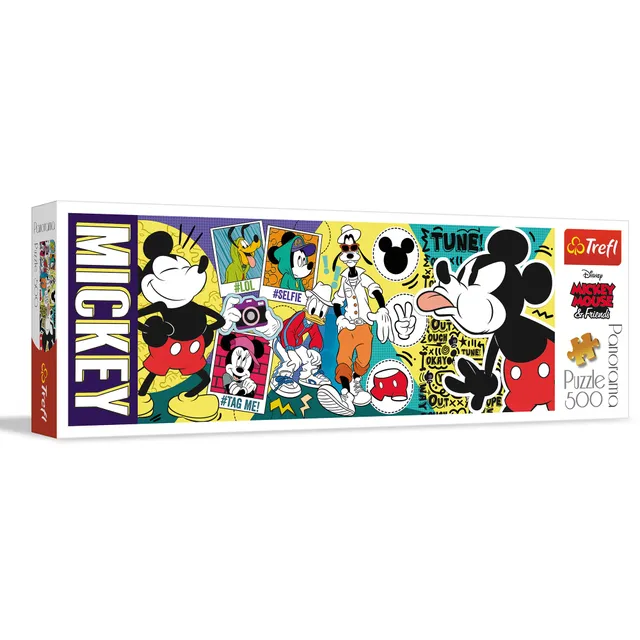 trefl-red-puzzle-panoramique-500-pi-ces-mickey-mouse image 1