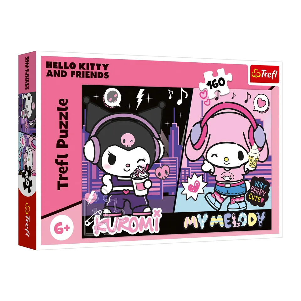 trefl-red-kuromi-rules-puzzle-160-pi-ces-dessin-anim-6-ans image 1