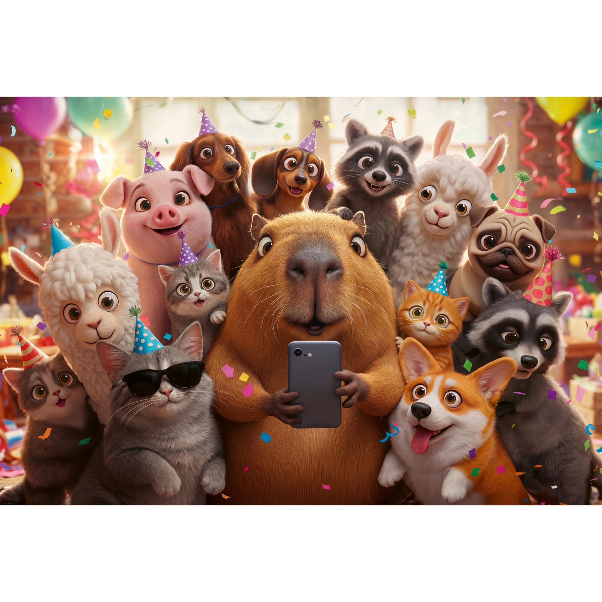 trefl-red-sweet-selfie-puzzle-160-pi-ces-animaux image 2