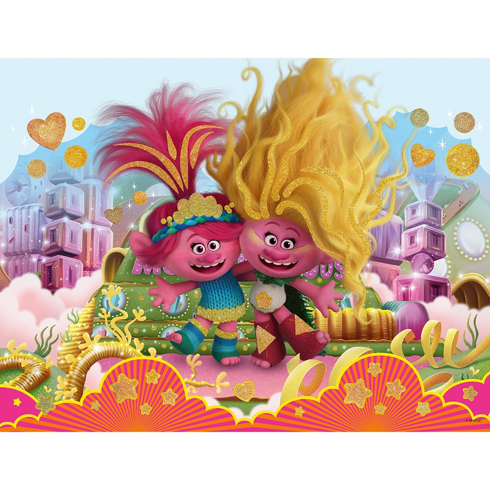 trefl-junior-trolls-band-together-puzzle-paillettes-70-pi-ces image 2