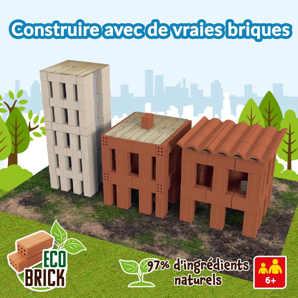 trefl-red-brick-trick-chantier-kit-290-briques-d-s-6-ans image 2