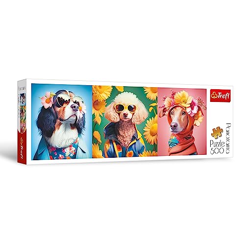 trefl-red-d-fil-de-mode-chien-puzzle-500-pi-ces-panoramique image 7