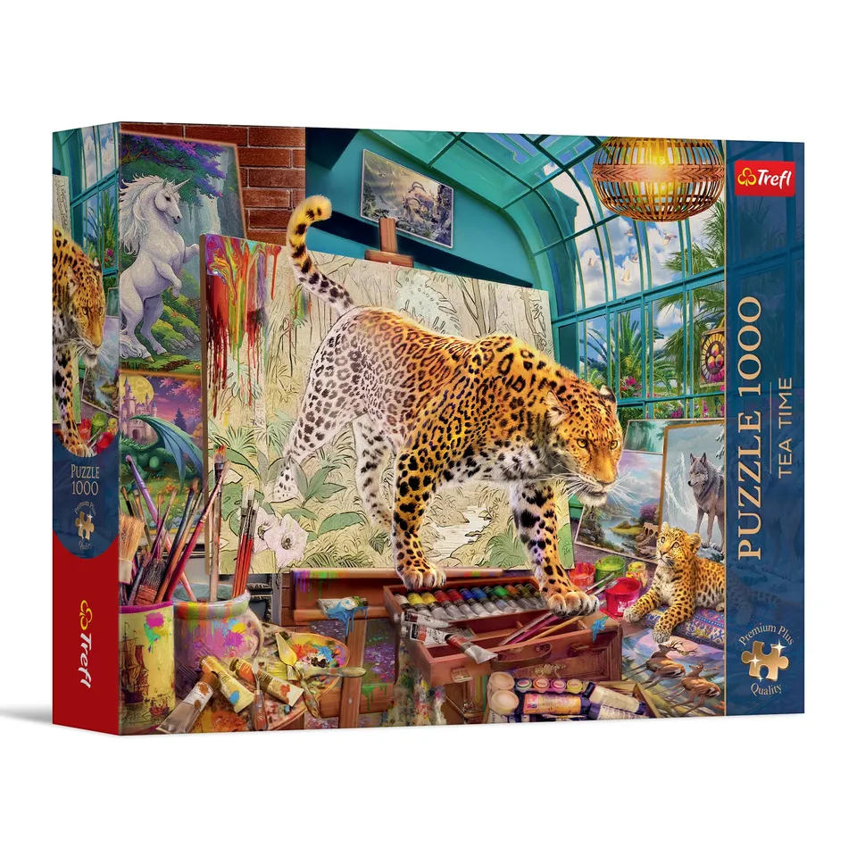 trefl-premium-plus-tea-time-puzzle-1000-pi-ces-l-opards image 1