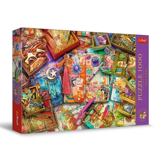 trefl-premium-plus-tea-time-bureau-de-journaliste-puzzle-1000-pi-ces image 1