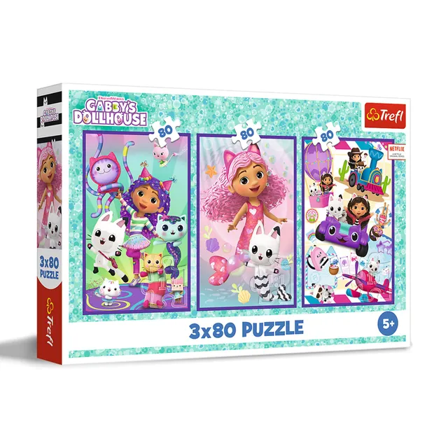 trefl-red-gabby-s-dollhouse-puzzle-3x80-pi-ces-5-ans image 1