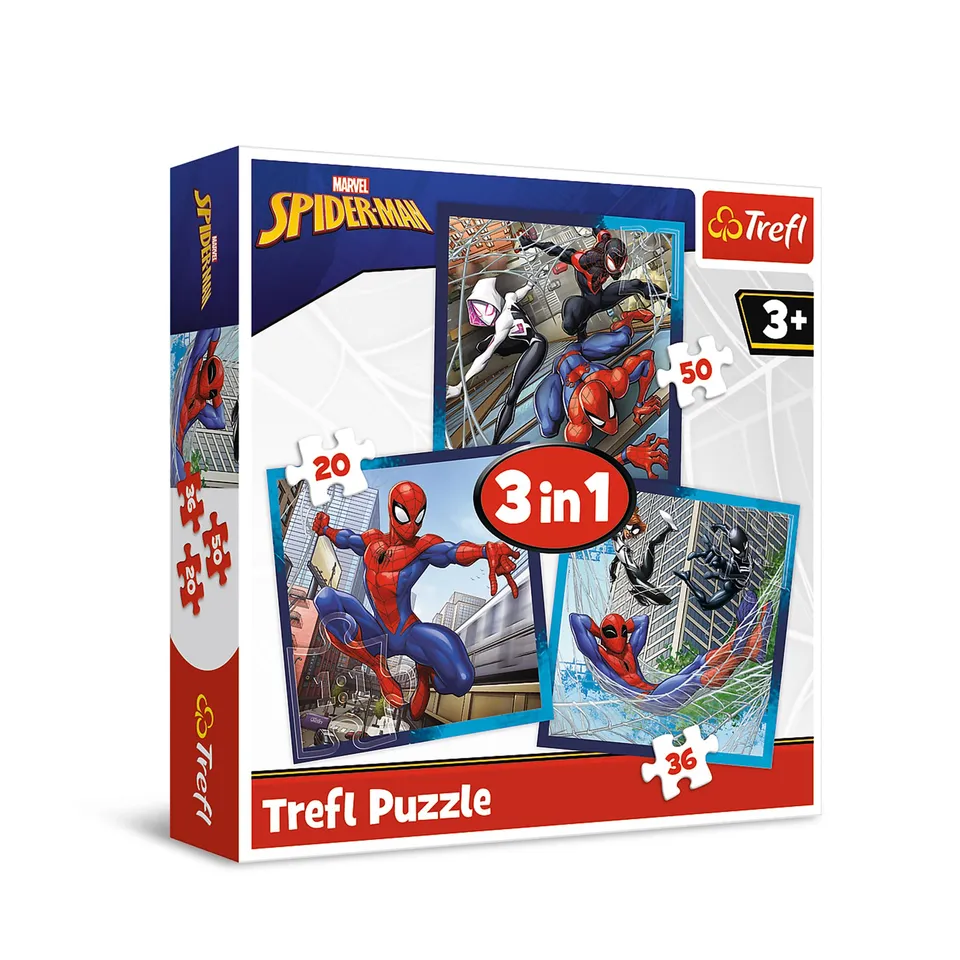 trefl-red-marvel-spiderman-puzzle-3en1-20-50-pi-ces-enfant image 1