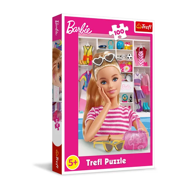 trefl-red-barbie-puzzle-100-pi-ces-rose-d-s-5-ans image 1