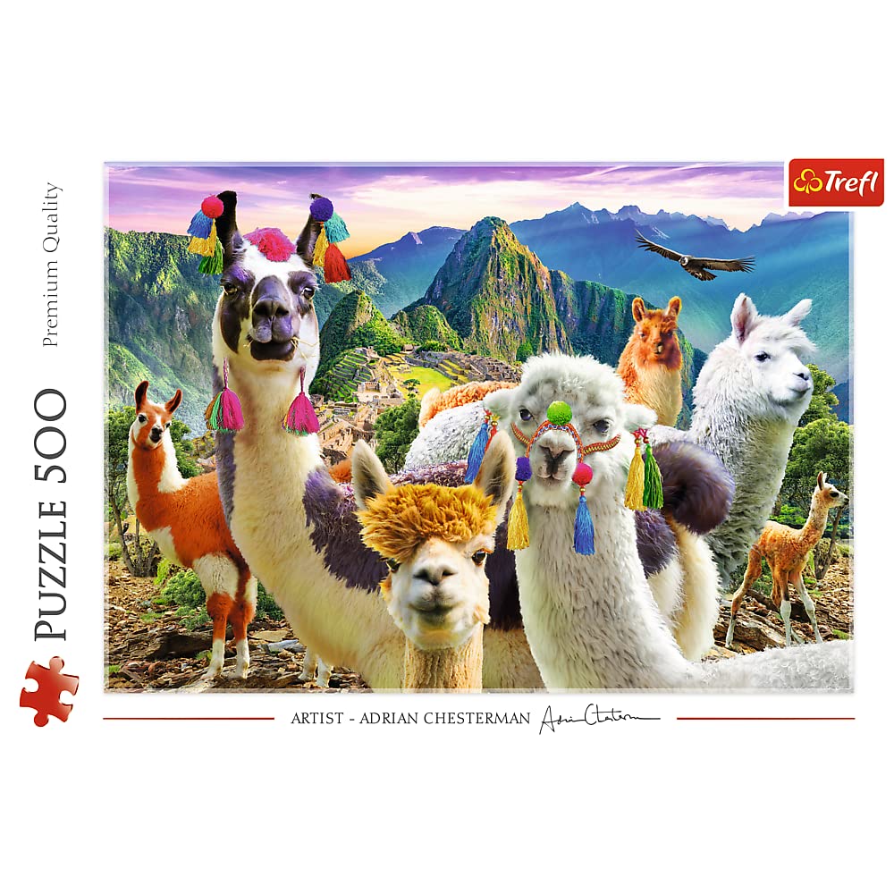 trefl-premium-plus-lamas-puzzle-500-pi-ces-montagne image 2