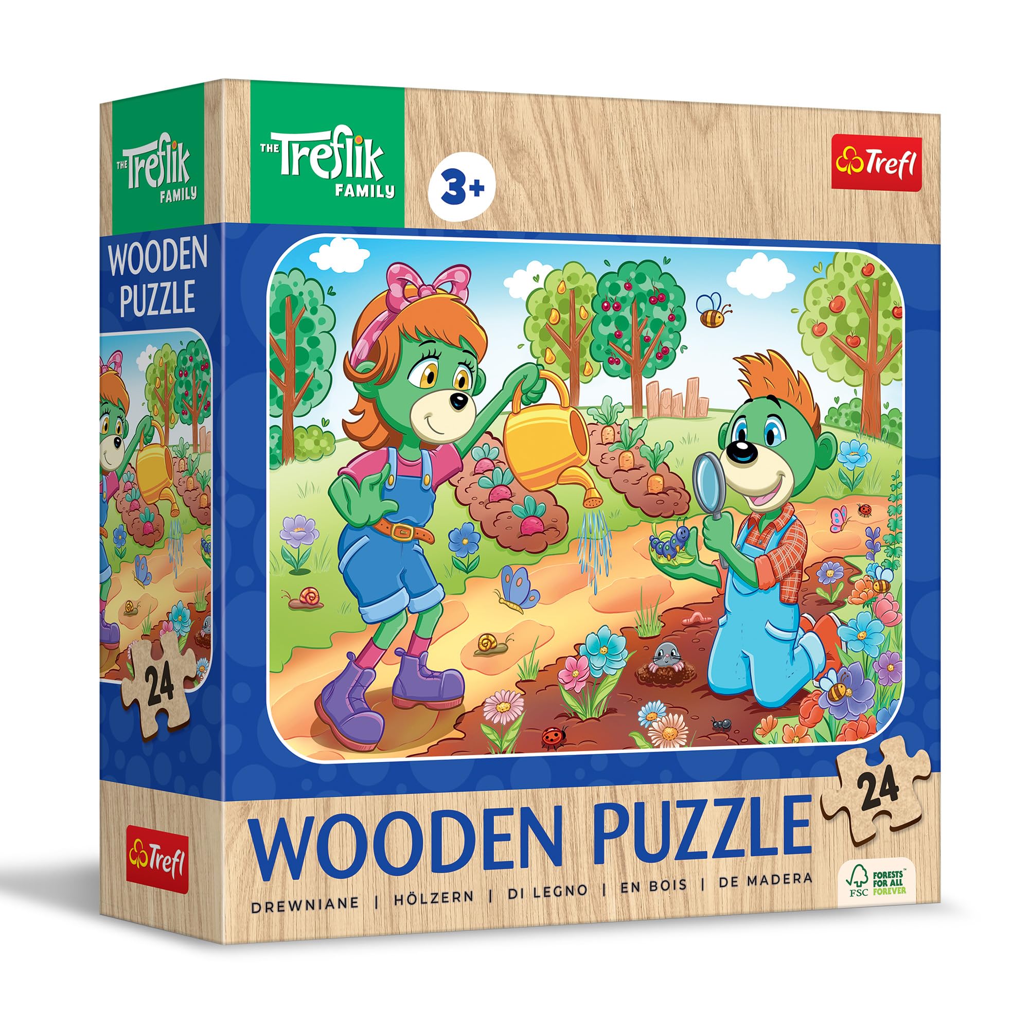 trefl-wood-craft-treflik-family-puzzle-bois-24-pi-ces image 1