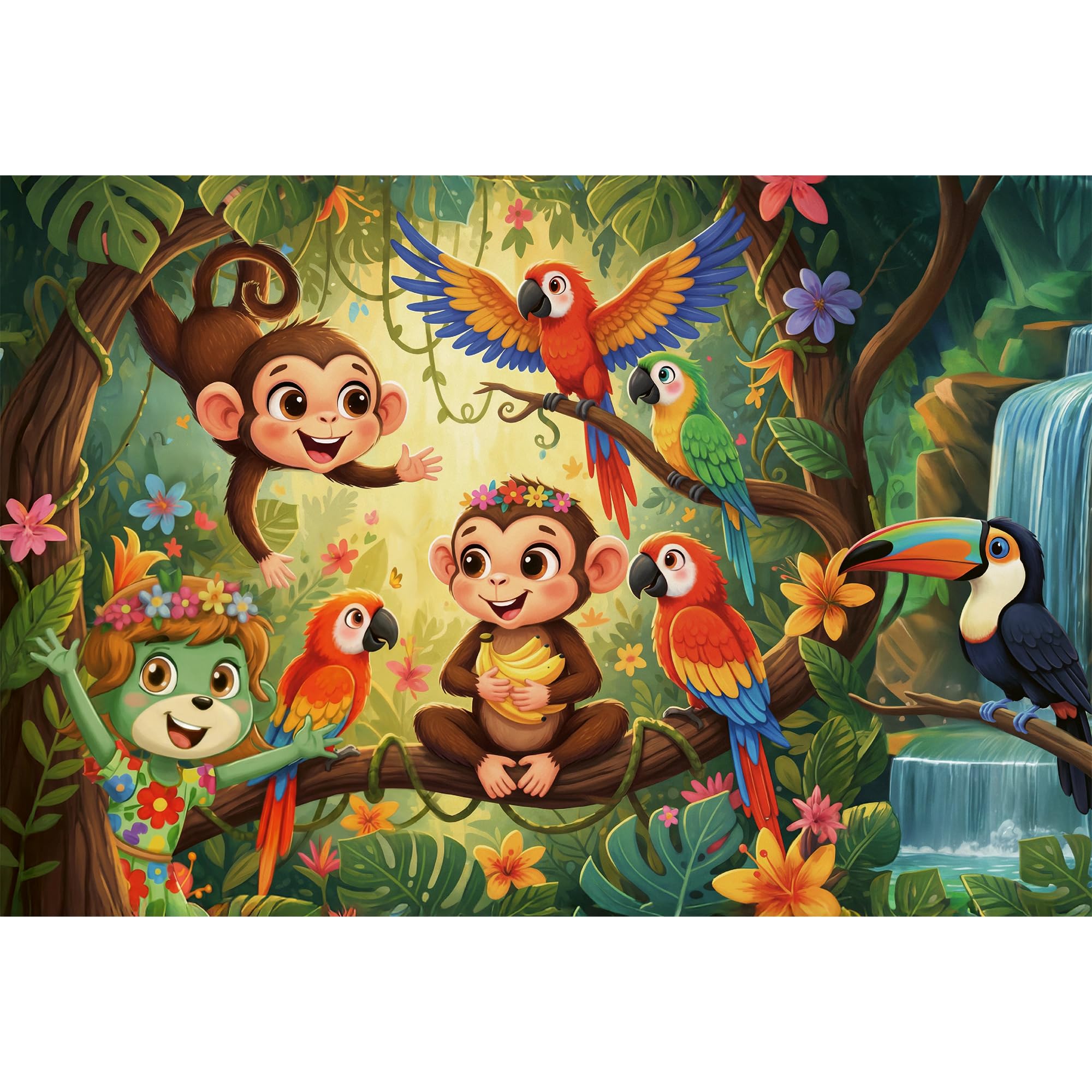 trefl-treflik-family-singes-et-amis-puzzle-100-pi-ces-5-ans image 2
