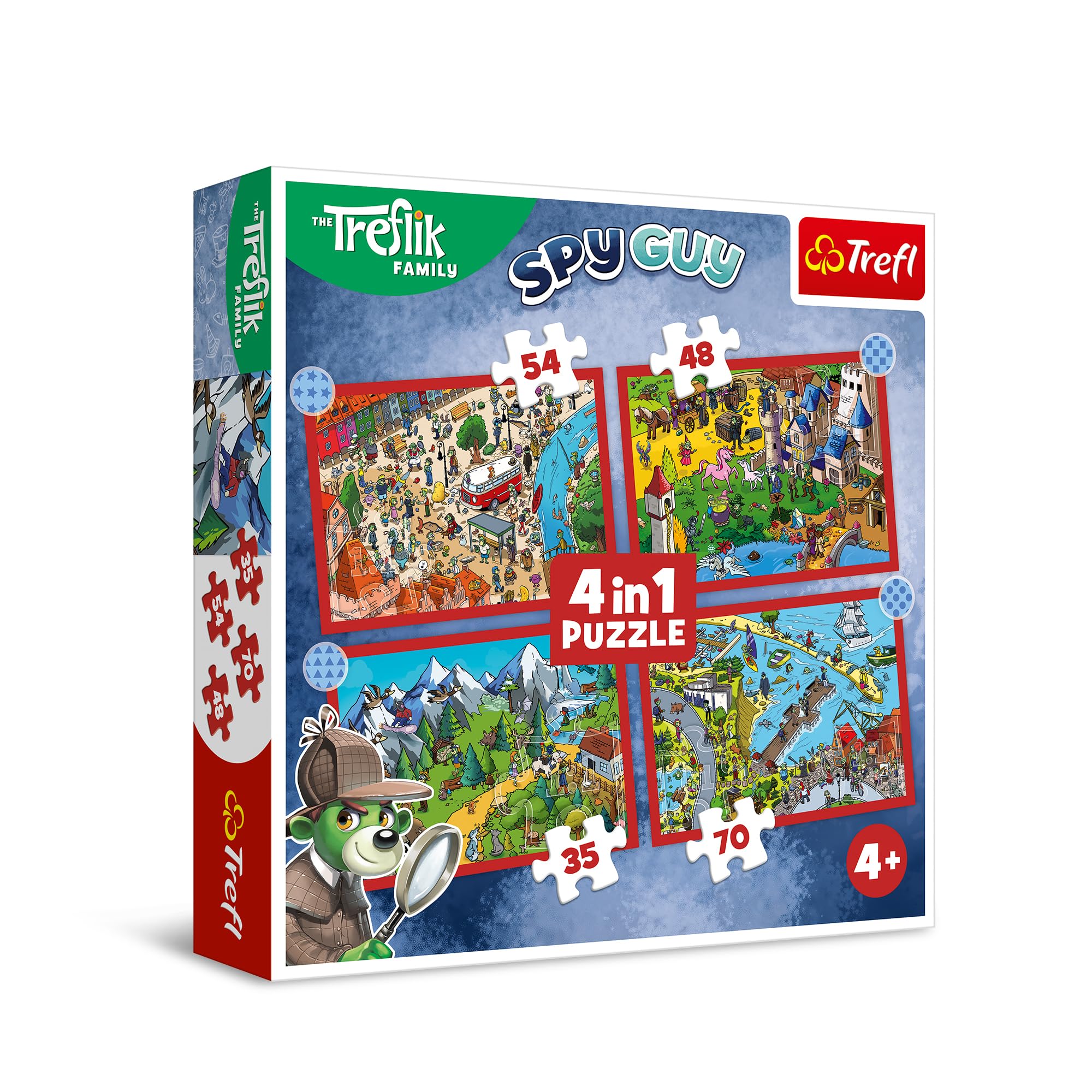 trefl-the-treflik-family-les-voyages-puzzle-4-en-1-d-s-4-ans image 1