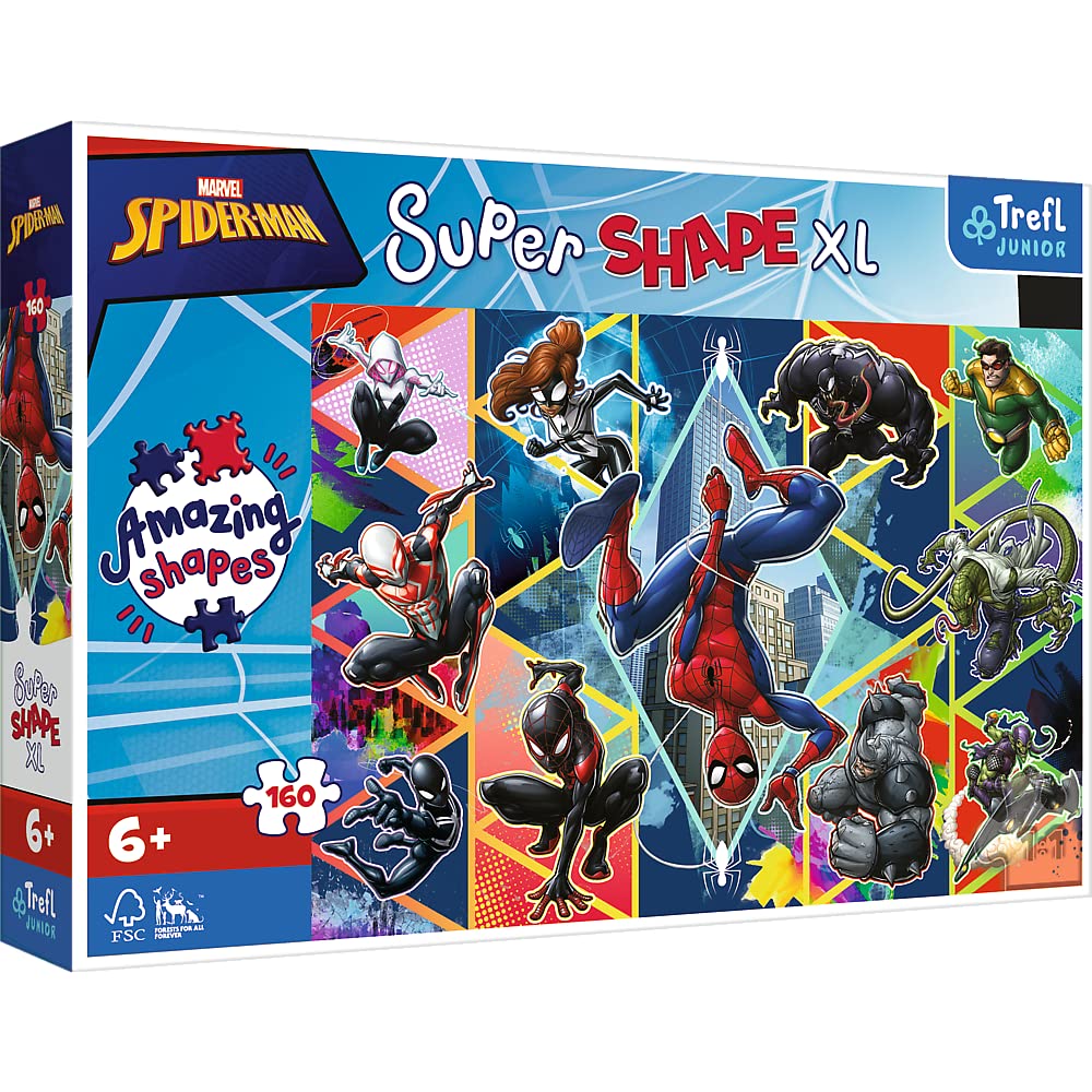 trefl-red-160-xl-super-shape-puzzle-spider-man-160-pi-ces image 1