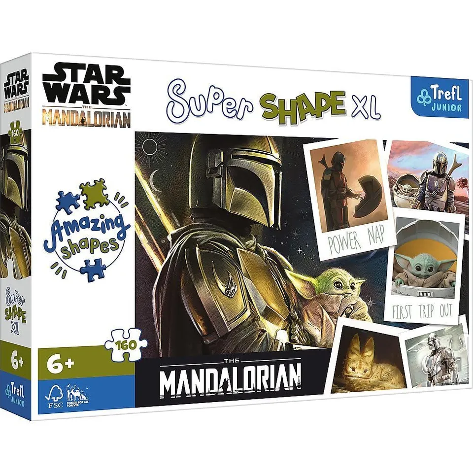 trefl-junior-mandalorian-puzzle-160-xl-super-shape-6-ans image 1