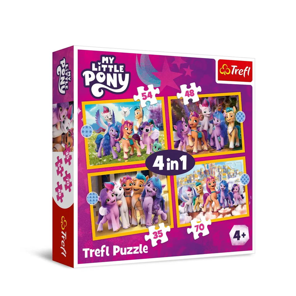 trefl-red-my-little-pony-puzzle-4-en-1-35-70-pi-ces-4-ans image 1