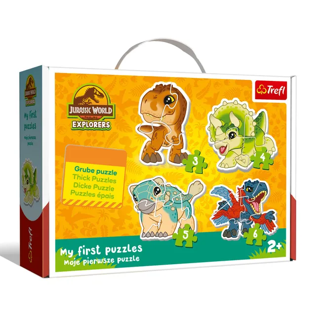 trefl-red-jurassic-world-puzzle-b-b-4-puzzles-dinosaures-2-ans image 1