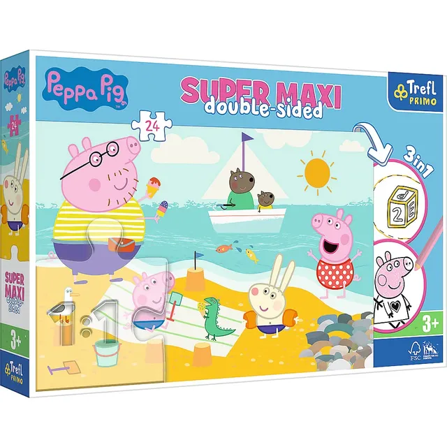 trefl-primo-peppa-pig-puzzle-24-pi-ces-3-en-1-d-s-3-ans image 1