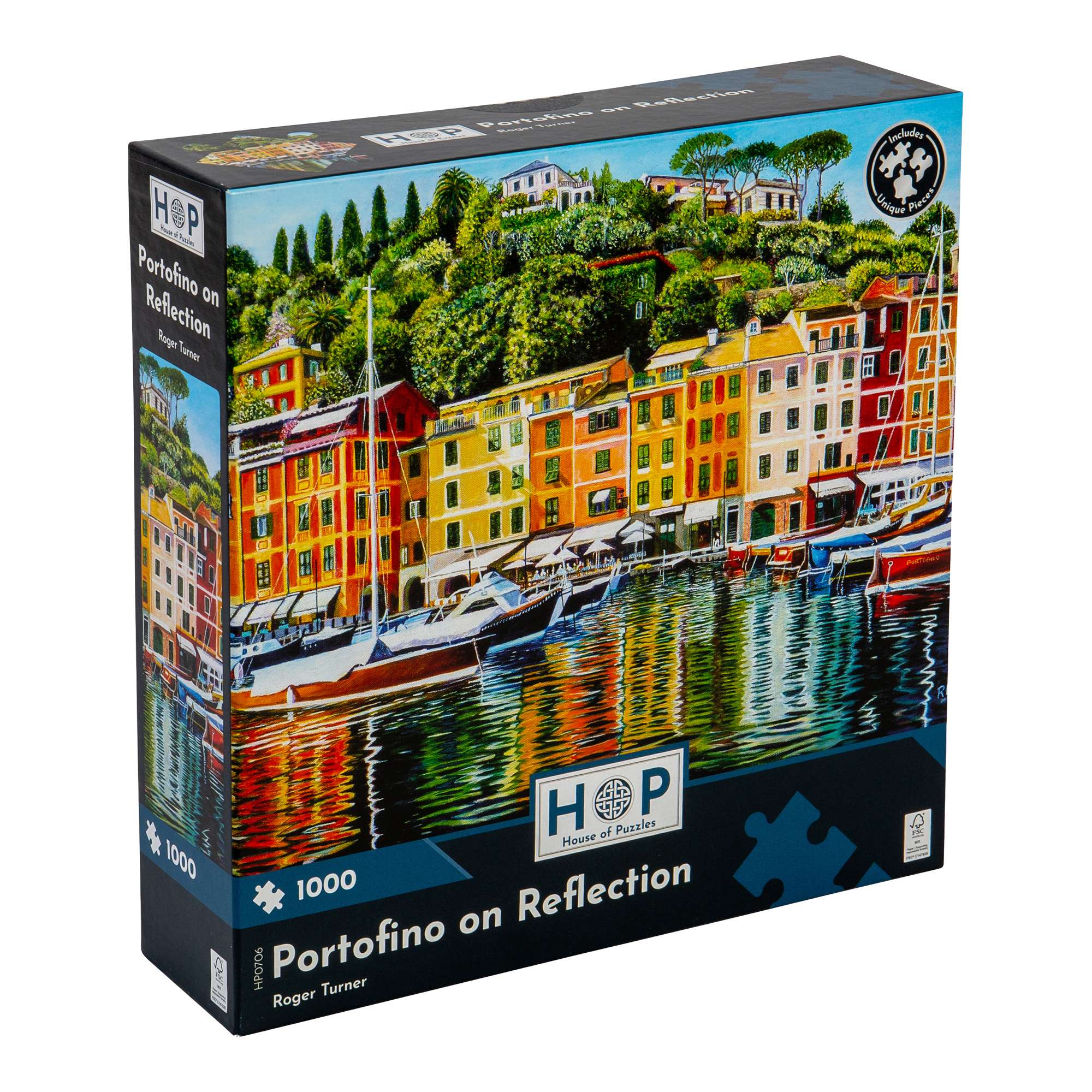 house-of-puzzles-portofino-on-reflection-puzzle-1000-pi-ces-bord-de-mer image 1