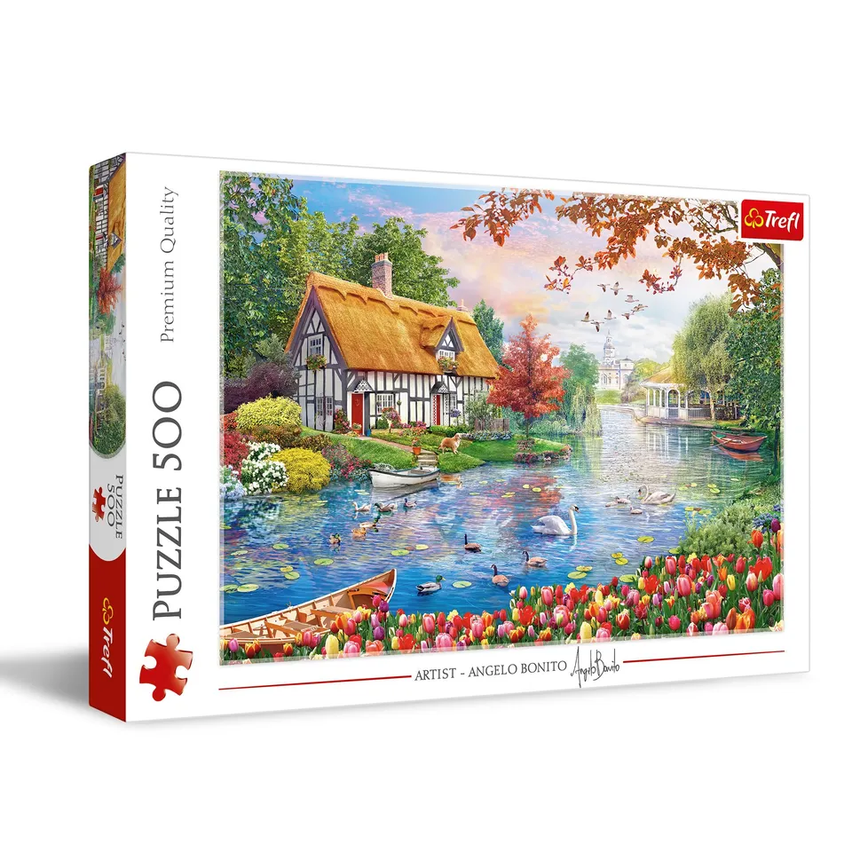 trefl-red-havre-de-paix-puzzle-500-pi-ces-maison-rivi-re image 1