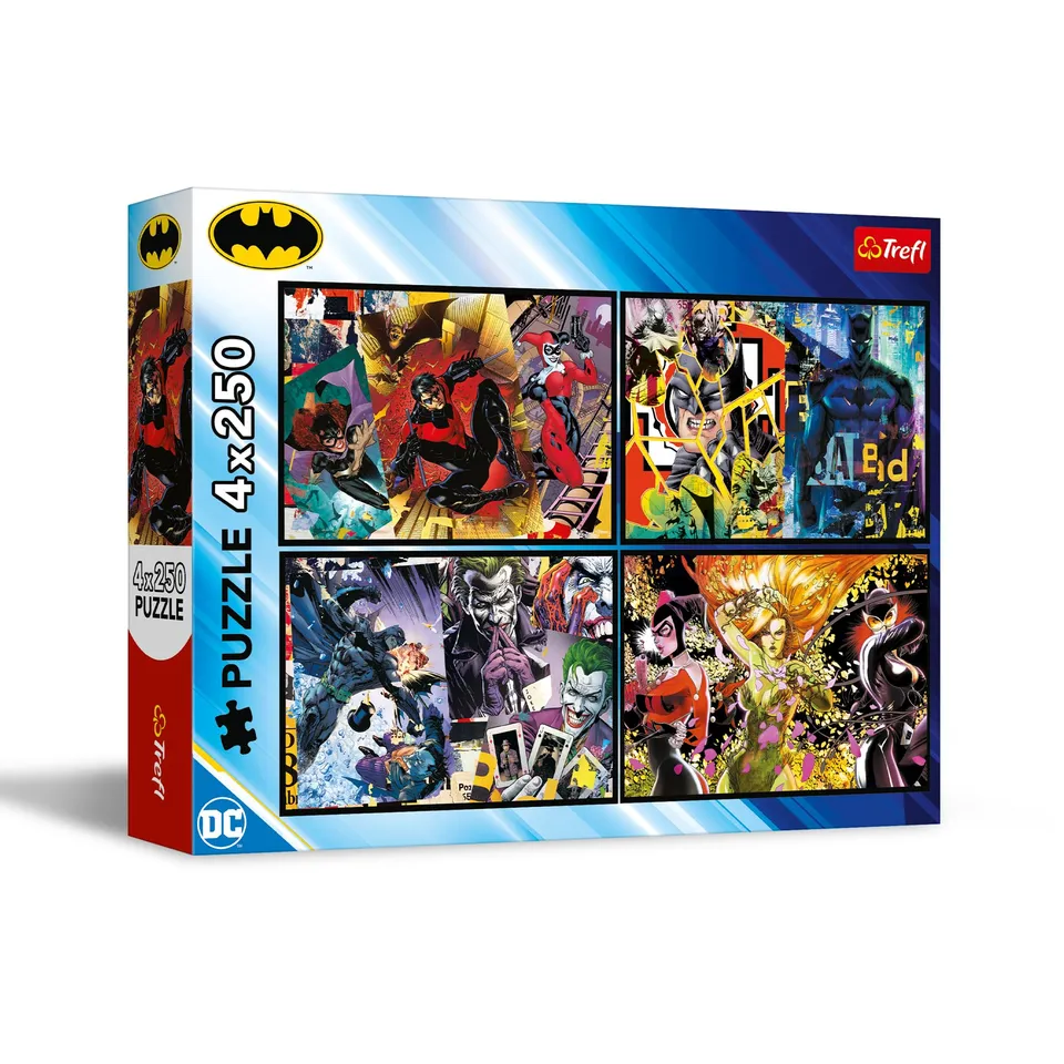 trefl-red-batman-en-action-puzzle-4-en-1-4x250-pi-ces image 1