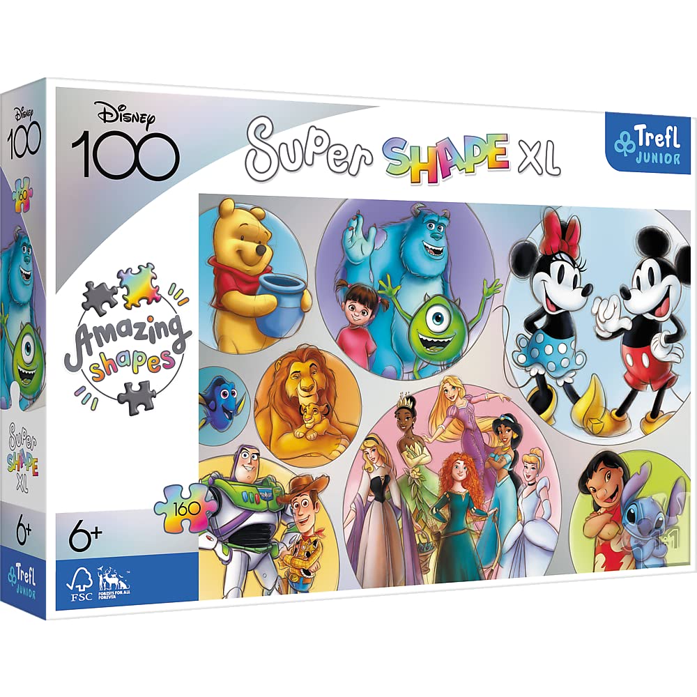 trefl-red-160-xl-super-shape-puzzle-disney-160-pi-ces-6-ans image 1