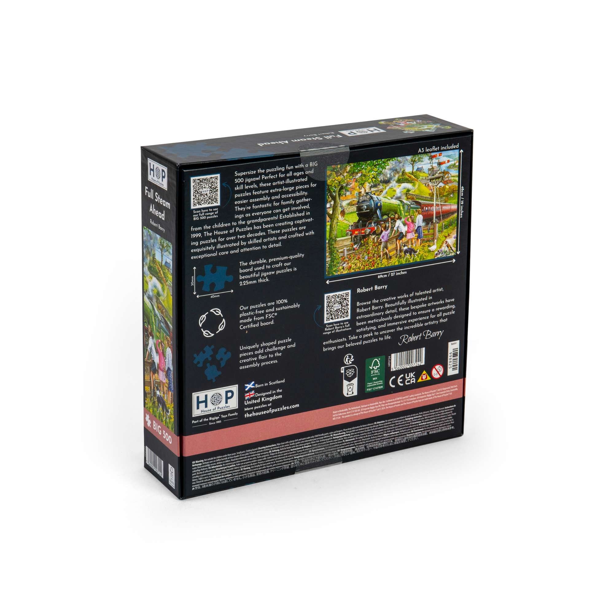 house-of-puzzles-big-500-puzzle-500-pi-ces-full-steam-ahead-train image 3