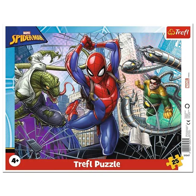 trefl-red-brave-spiderman-puzzle-cadre-25-pi-ces-marvel image 1
