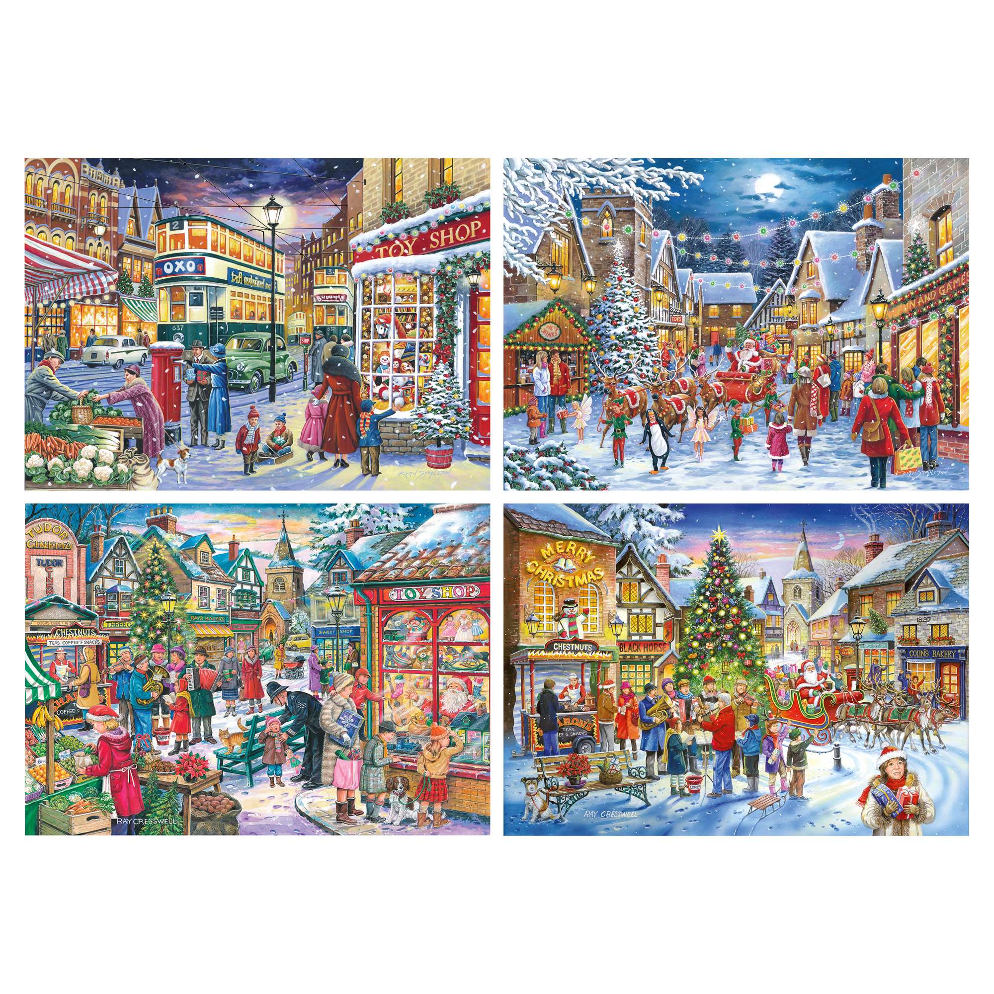 house-of-puzzles-christmas-shopping-puzzle-500-pi-ces-coffret-4x500-no-l image 2
