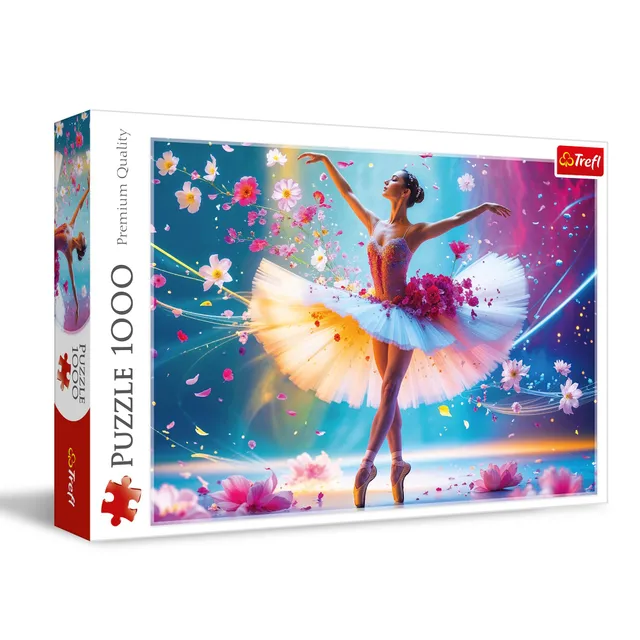 trefl-red-puzzle-1000-pi-ces-ballerine-dansante-floral image 1