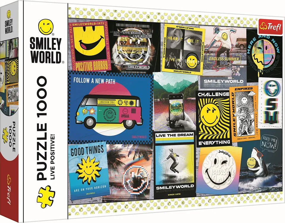 trefl-red-smiley-world-puzzle-1000-pi-ces-collage image 1