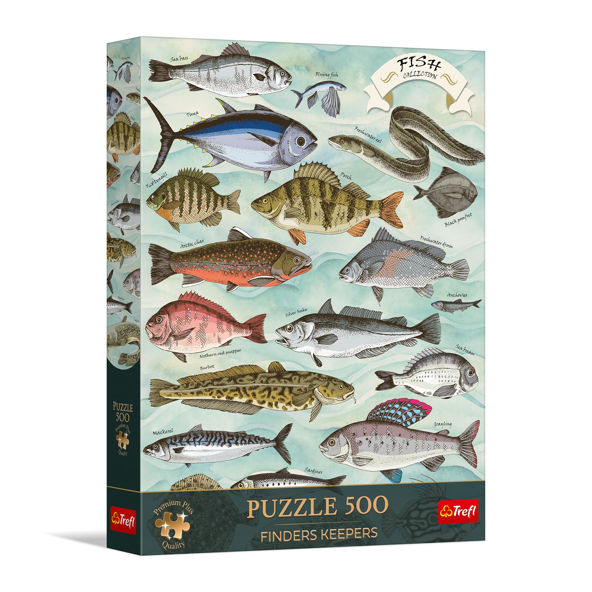 trefl-premium-plus-finders-keepers-puzzle-500-pi-ces-poissons image 1