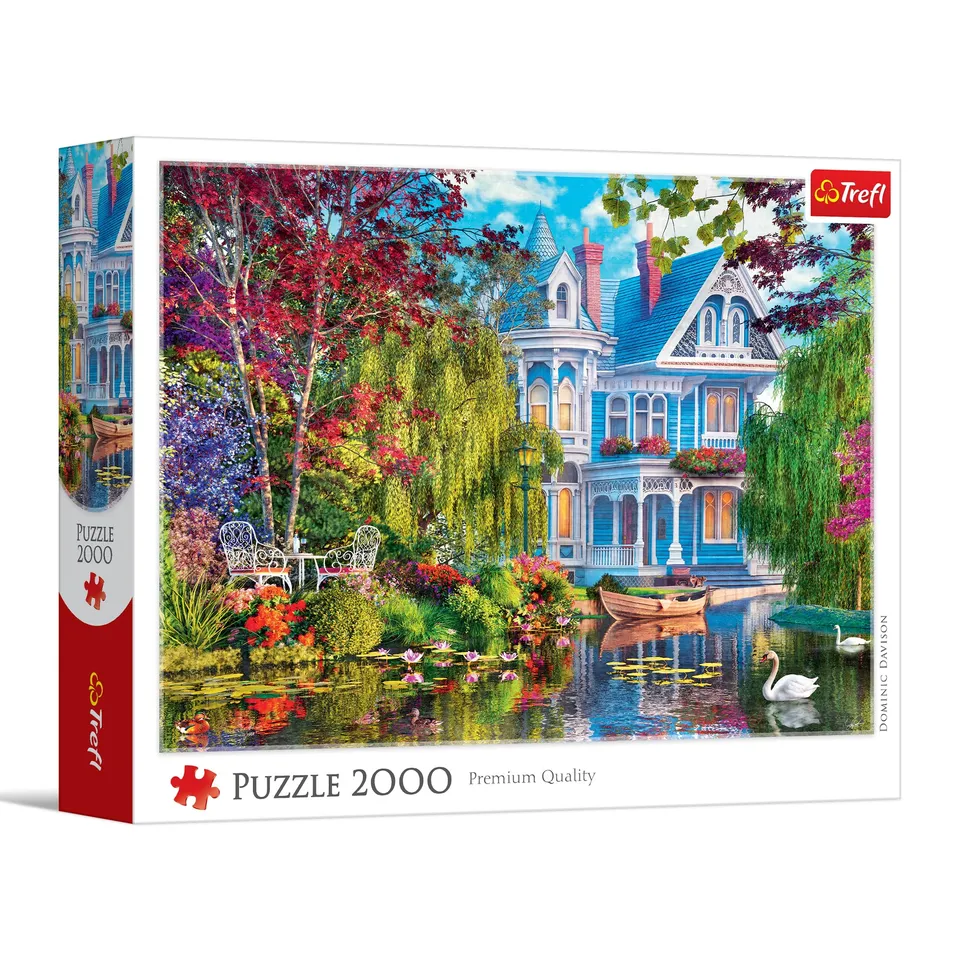 trefl-red-maison-au-bord-du-lac-puzzle-2000-pi-ces image 1