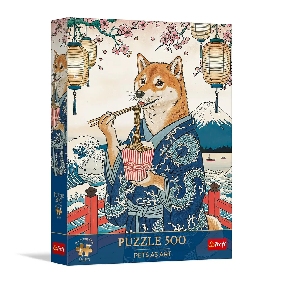 trefl-premium-plus-shiba-s-pasta-meditation-puzzle-500-pi-ces image 1