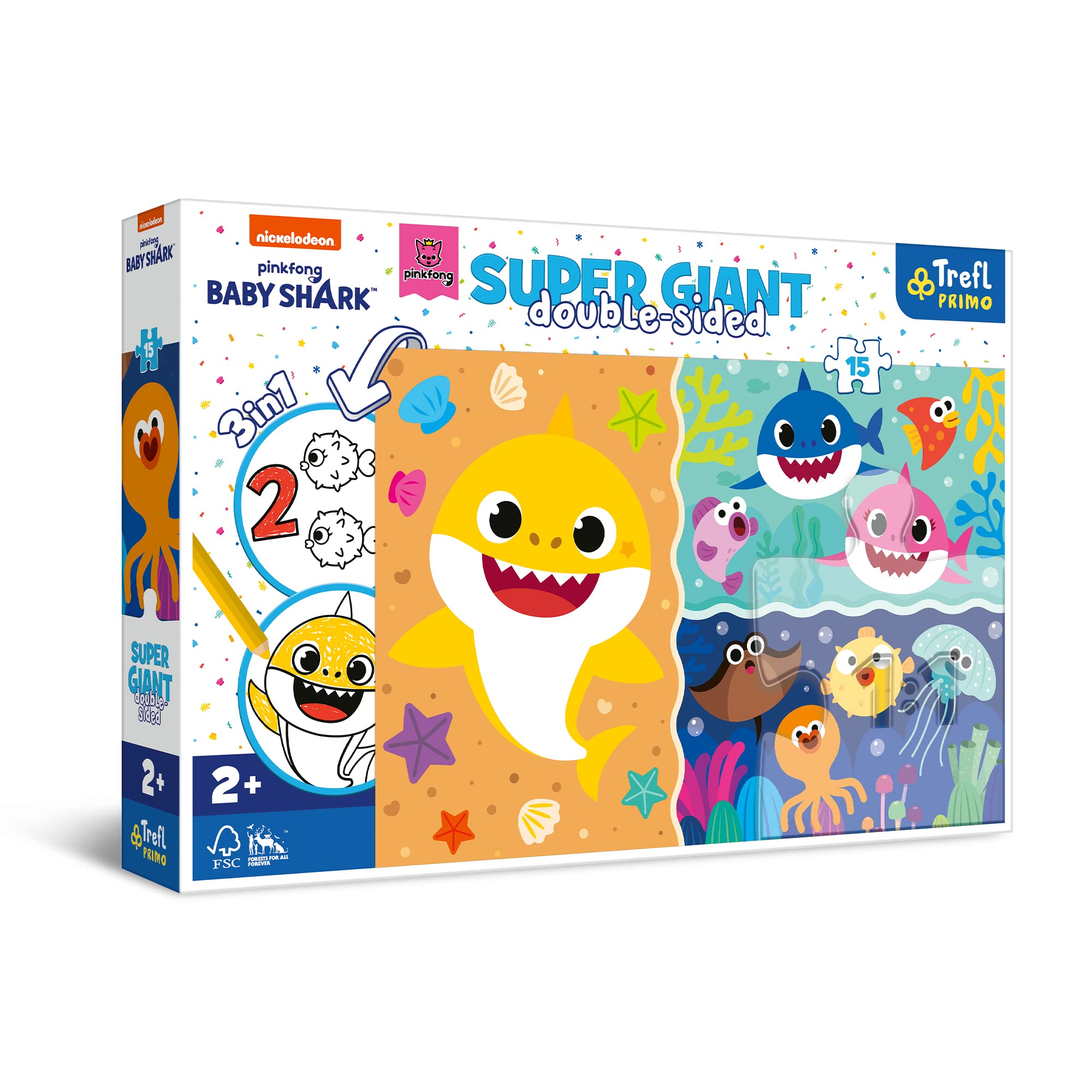 trefl-baby-primo-baby-shark-puzzle-15-pi-ces-3-en-1-2-ans image 1