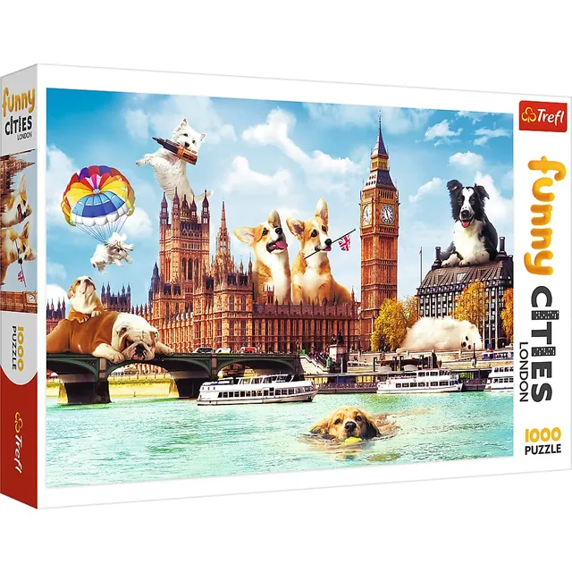 trefl-premium-plus-funny-cities-chiens-londres-puzzle-1000-pi-ces-12-ans image 1