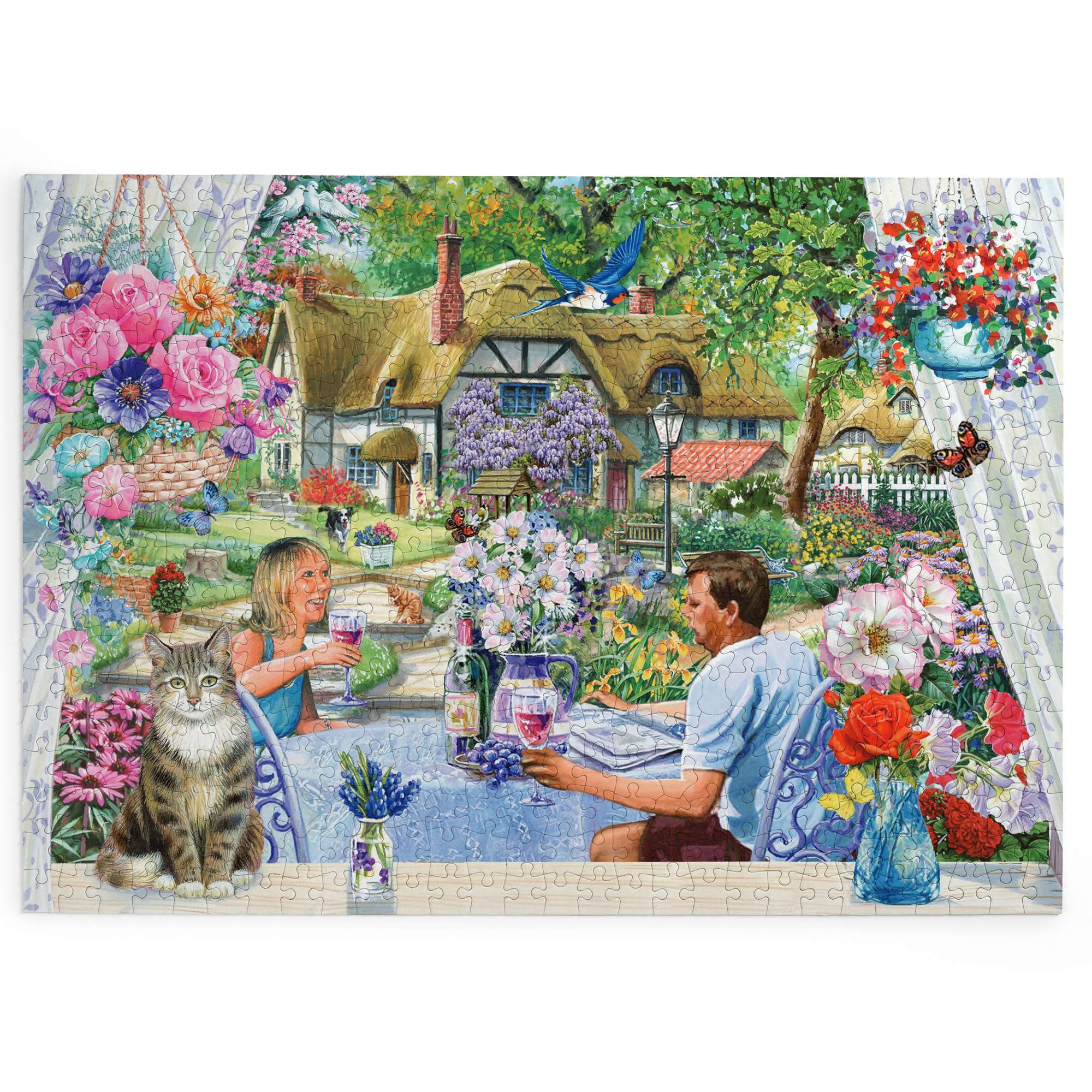 house-of-puzzles-enjoying-the-garden-big-500-puzzle-500-pi-ces-jardin image 2