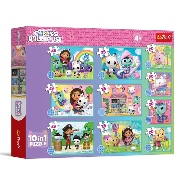 trefl-red-gabby-s-dollhouse-10-en-1-puzzle-enfant-4-ans image 1