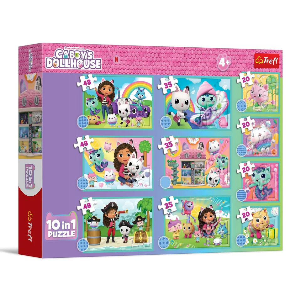 trefl-red-gabby-s-dollhouse-10-en-1-puzzle-enfant-4-ans image 1
