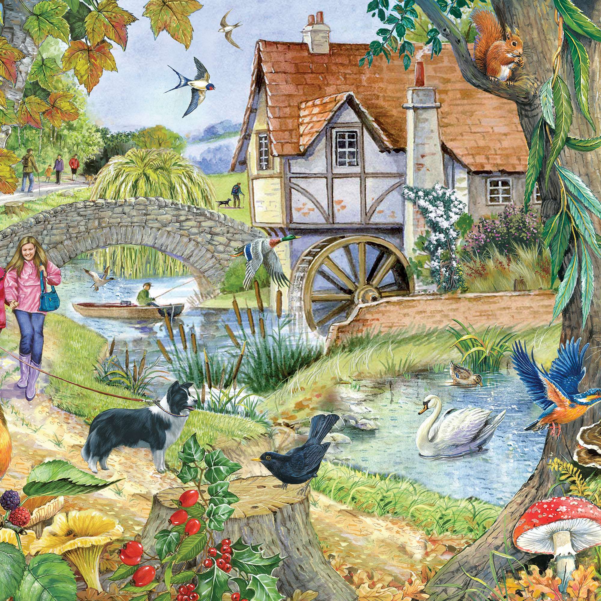 house-of-puzzles-puzzle-500-pi-ces-the-old-mill-house-animaux image 3