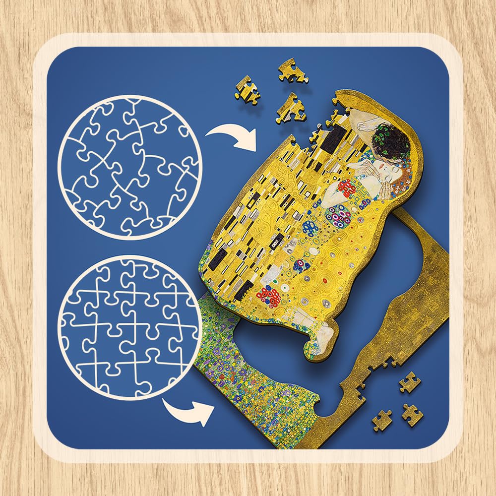 trefl-wood-craft-le-baiser-klimt-puzzle-bois-200-pi-ces image 3