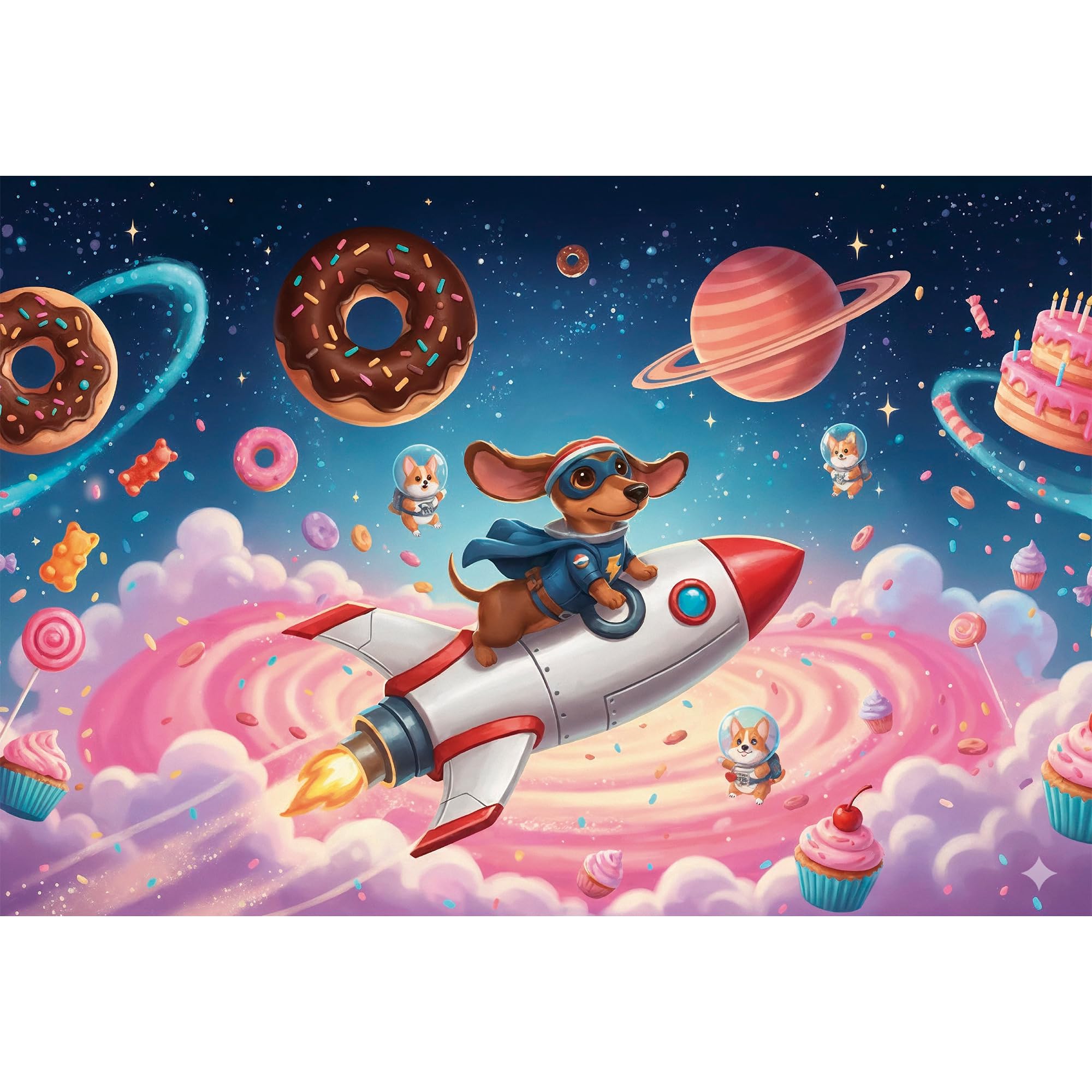 trefl-red-teckel-sur-fus-e-puzzle-enfant-100-pi-ces-5-ans image 2