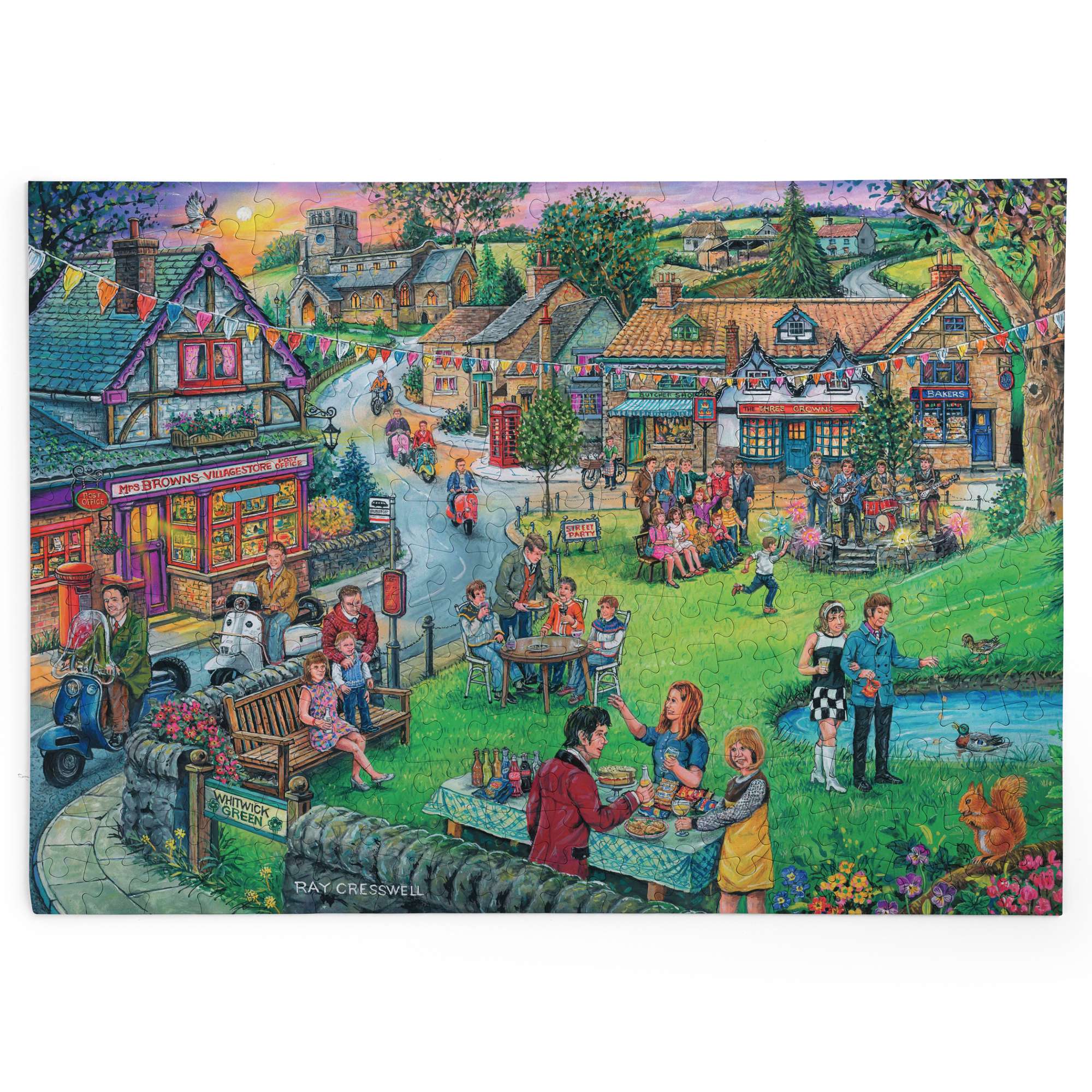 house-of-puzzles-sixties-green-puzzle-250-grandes-pi-ces-famille image 2