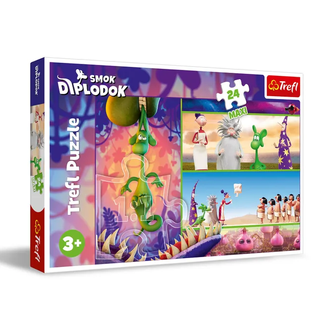 trefl-red-curieux-dragon-diplodocus-puzzle-24-pi-ces-maxi-3-ans image 1