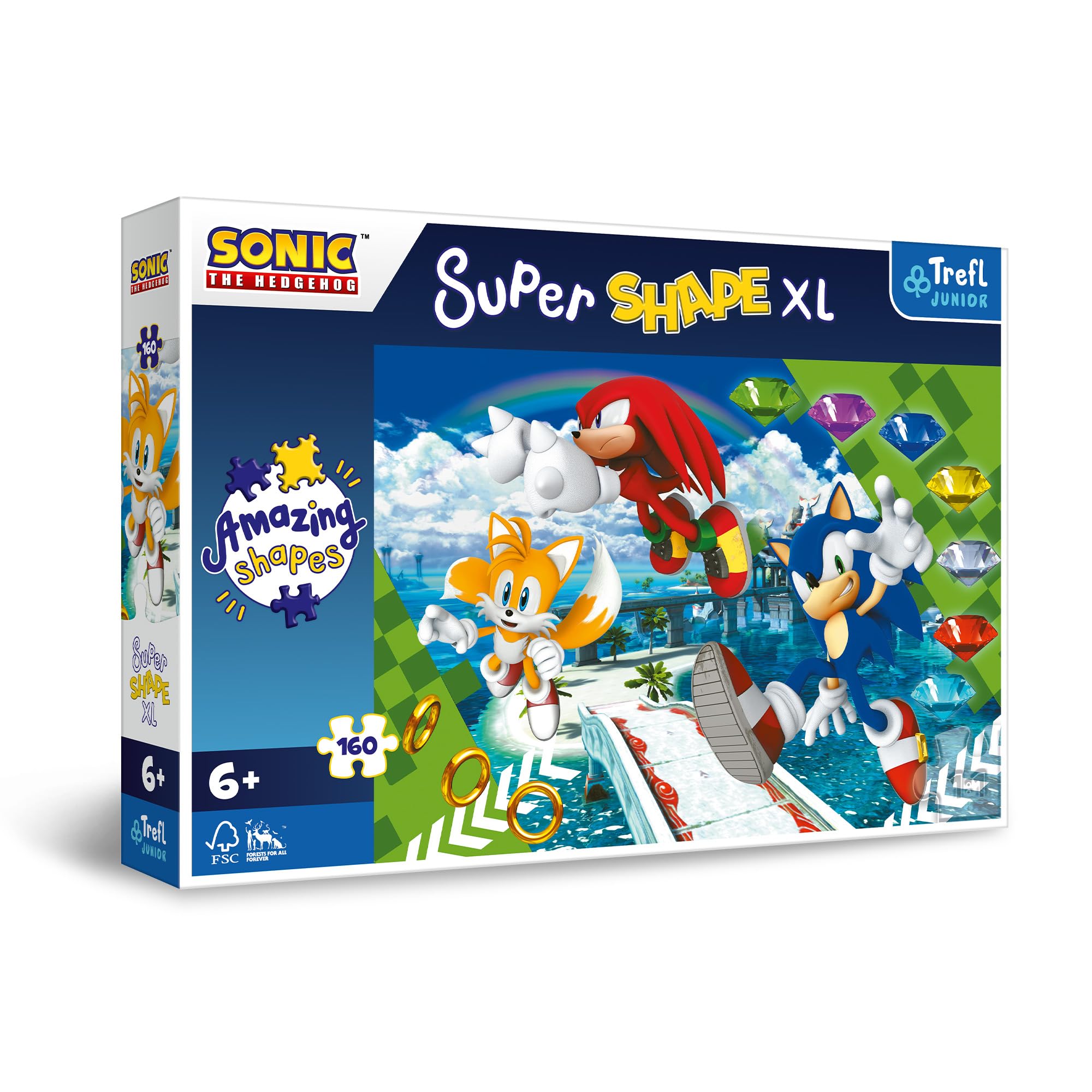 trefl-junior-sonic-puzzle-160-xl-super-shape-d-s-6-ans image 1