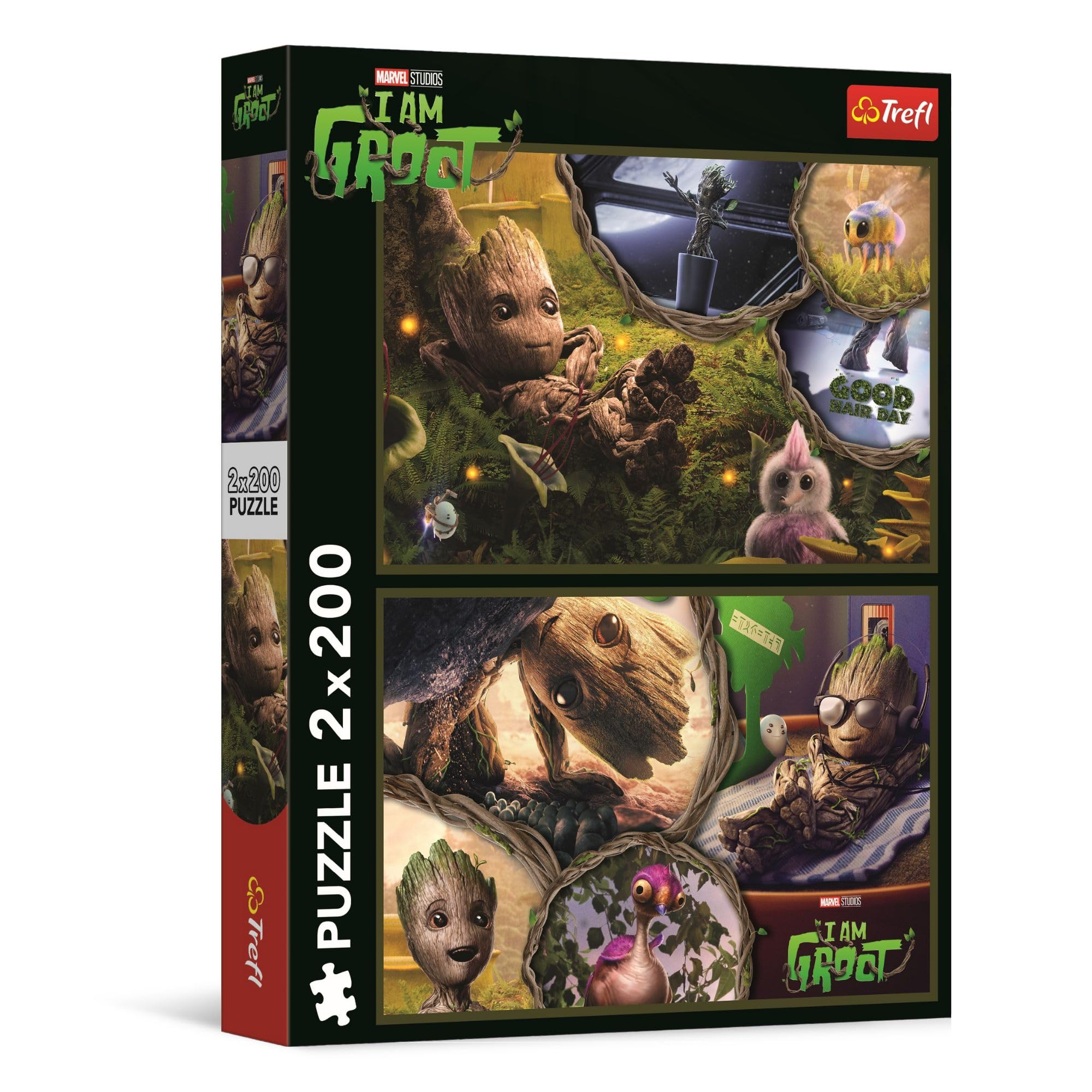 trefl-red-guardians-of-the-galaxy-puzzle-2x200-pi-ces-groot image 1