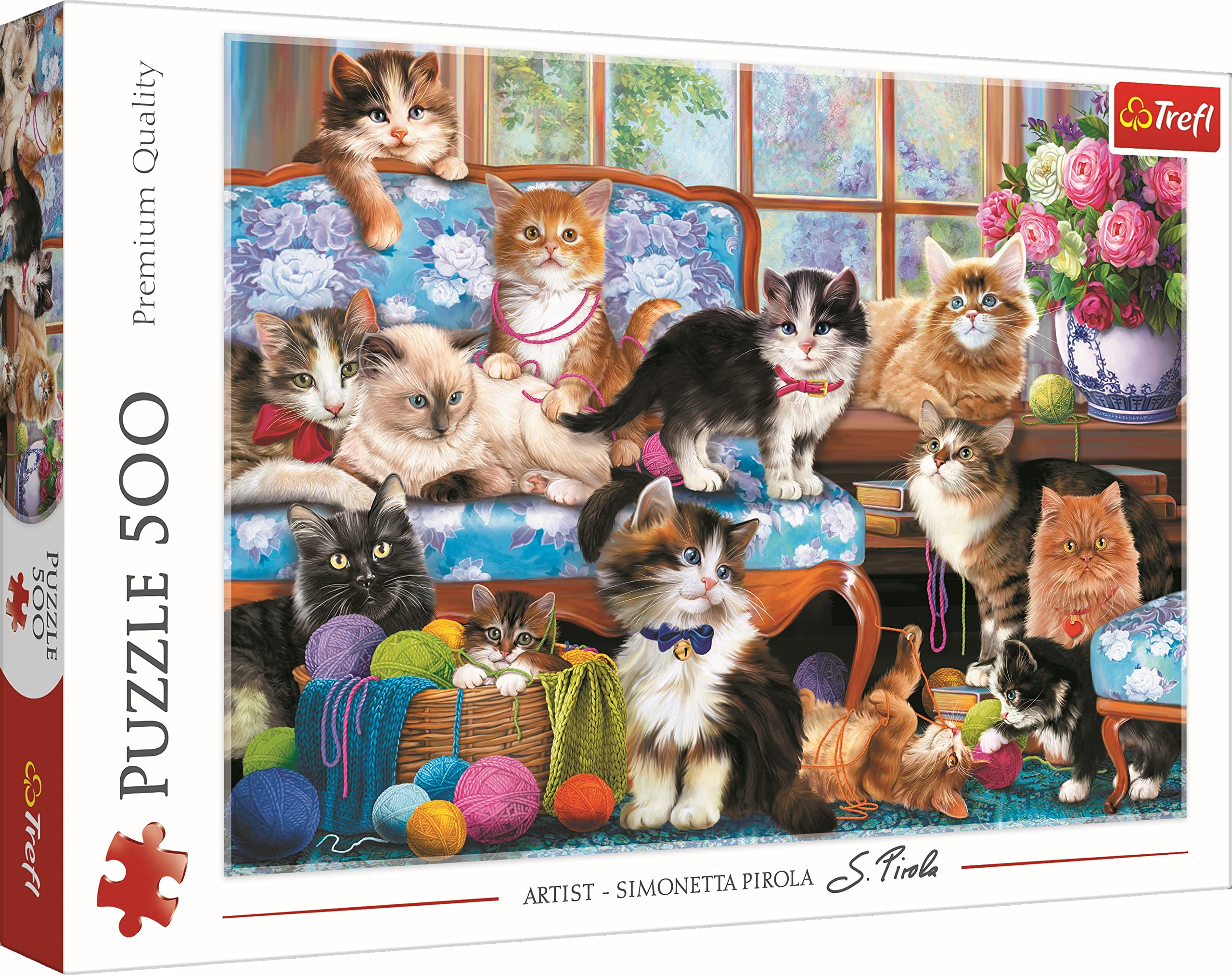 trefl-red-37425-famille-de-chats-puzzle-500-pi-ces-animaux image 1