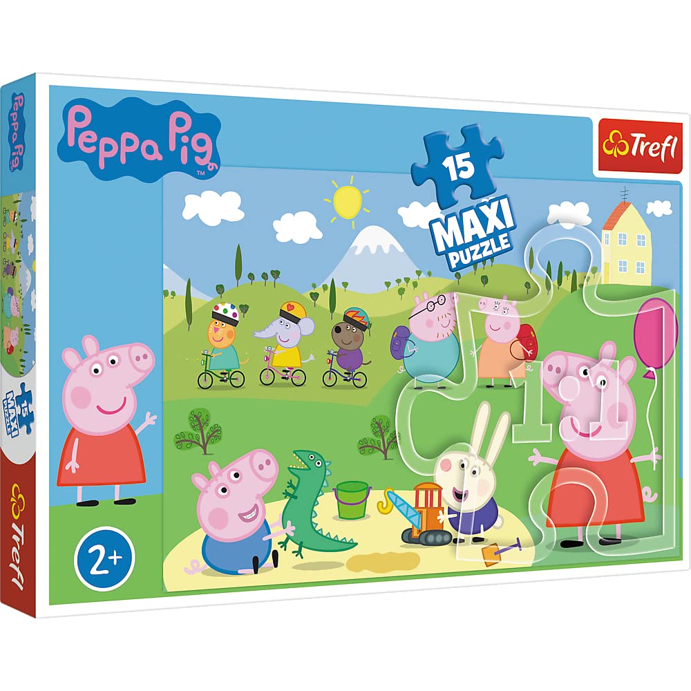 trefl-red-peppa-pig-heureux-jour-puzzle-maxi-15-pi-ces image 1