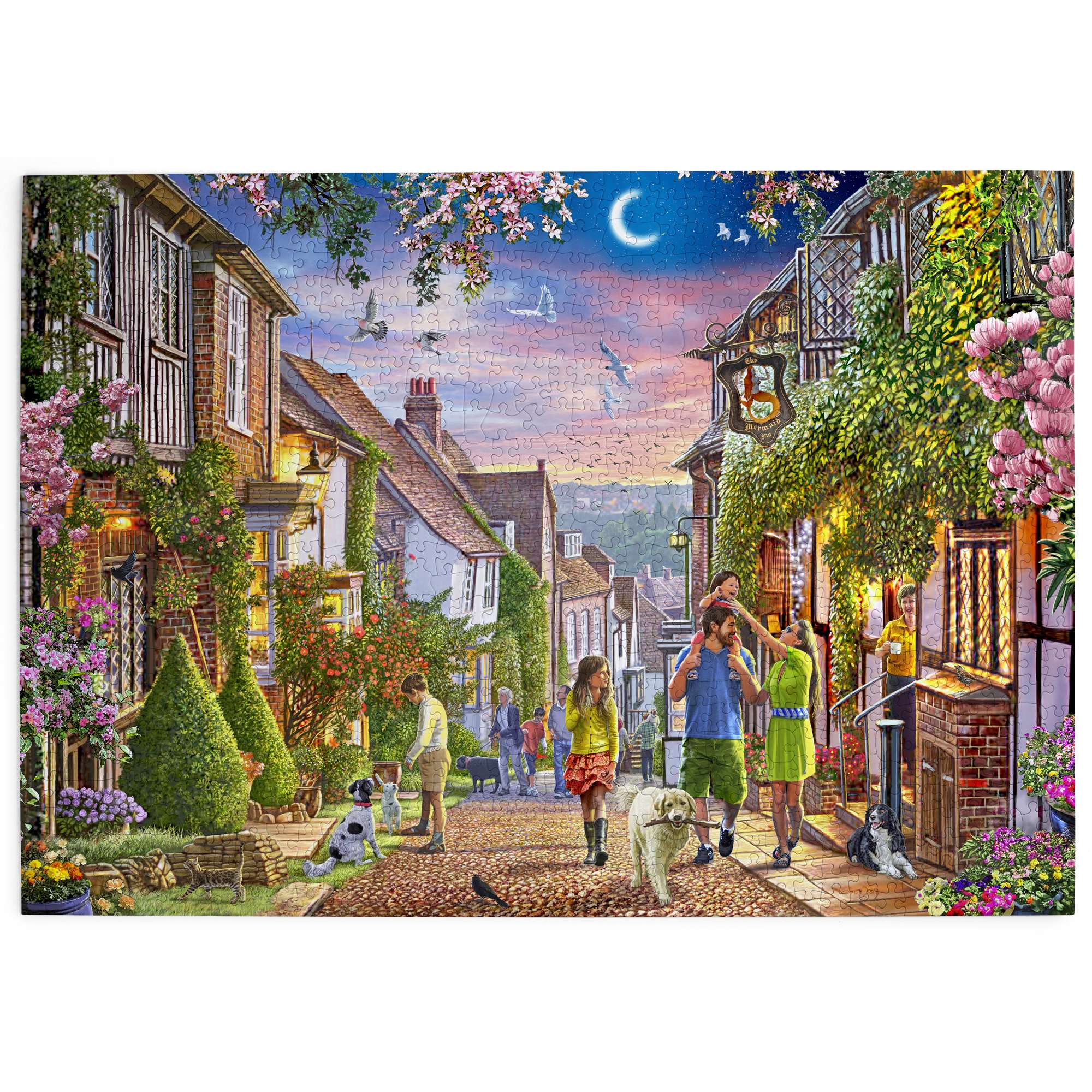 house-of-puzzles-puzzle-1000-pi-ces-mermaid-street-rye-nuit-steve-crisp image 2